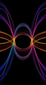 Conceptual image depicting simultaneous motion, flow, and abstract timing with vibrant, converging, and perfectly aligned wave patterns, technology, energy, modern
