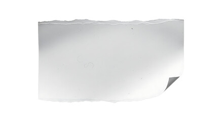 Naklejka premium A torn piece of white paper on transparent background