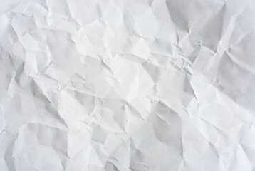 Fototapeta premium White crumpled paper texture background for design and creative projects high resolution