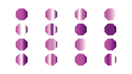 Pink Gradient Octagons Arranged In Grid For Abstract Backgrounds