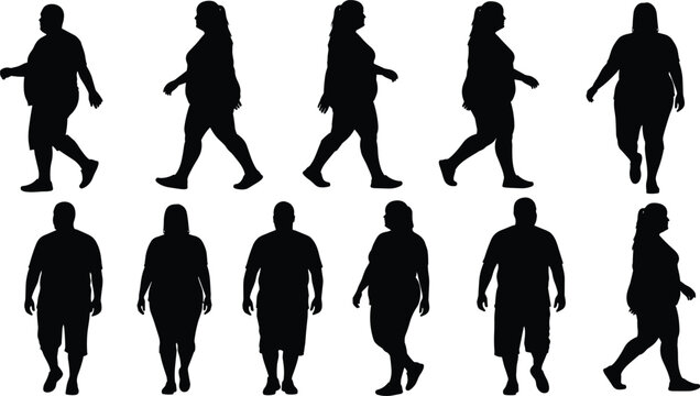 Vector illustration of silhouetted people walking and standing symbolizing posture, movement, identity, diversity, culture, tradition, inclusivity, heritage, and education