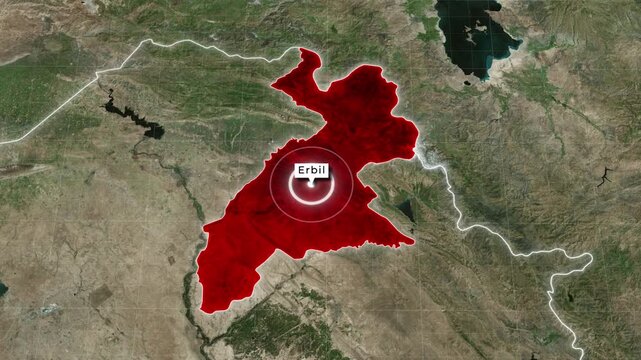 Erbil Governorate Map Administrative Division Of Iraq
