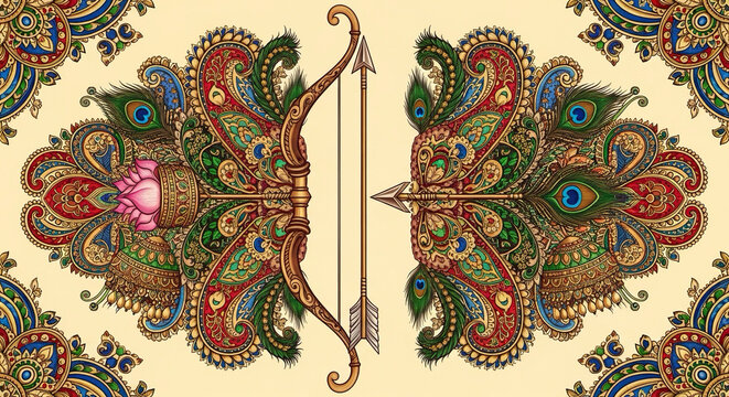 Ram Navami Bow Arrow Festival Background