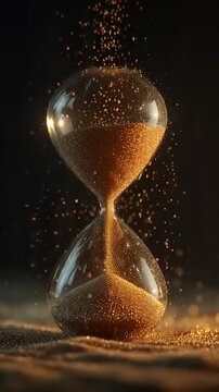 Sand Falling Through Hourglass Timelapse.