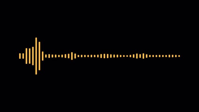 Audio frequency sound waves equalizer animation. Music equalizer spectrum visualizer. 4K footage animation on transparent background.
