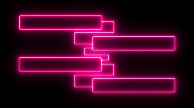 Glowing, purple, neon four frames HUD line annotation animation. This tech border UI viewfinder video is full HD and looping.