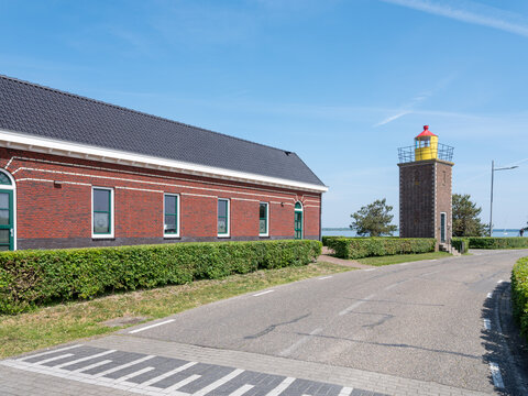 Vuurtoren van vestingstad Willemstad, Noord-Brabant province, The Netherlands