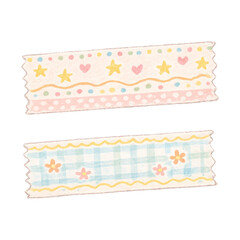 PNG Colorful decorative washi tape designs.