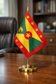 Grenada desk table flag in office interior