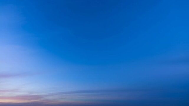Calm Sky View. Serene Blue Horizon Featuring Pastel Clouds And Calm Distant Ocean Ideal For Relaxation