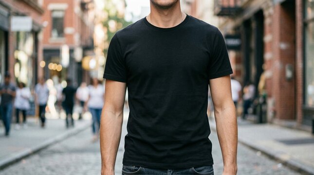 Hipster Casual Shirt Mockup Daylight Scene