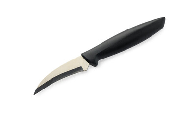 Obraz premium Curved Vegetable Carving Knife Isolated on White Background