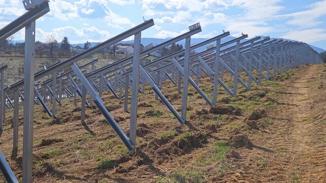 Construction of a Solar Power Plant - (4K)