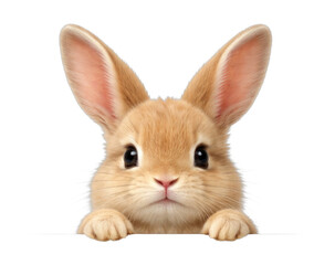 Fototapeta premium PNG Adorable bunny peeking cutely.
