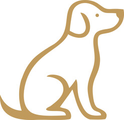Fototapeta premium illustration of a golden dog