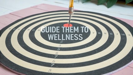Dartboard with Arrow Aimed at Wellness Goal