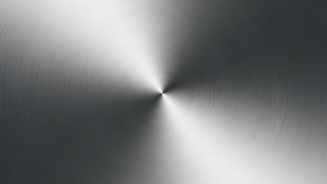 Brushed steel surface with radial gradient lighting for backgrounds