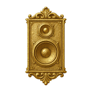 PNG Ornate golden speaker illustration