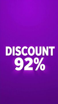 Discount 92 percent sale offer.