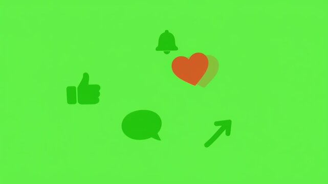 Green hand print with leaf forming a heart love symbol vector illustration for Valentine design
