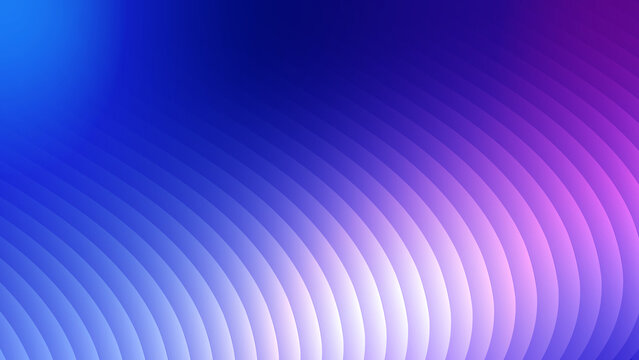 Abstract blue purple gradient background with radial curved lines, modern neon wave pattern, vibrant dynamic texture for wallpaper and design.