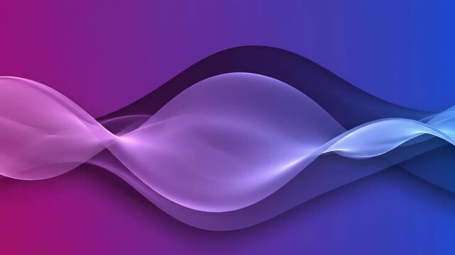 Layered abstract wave shapes flowing smoothly across colorful gradient background forming modern seamless loop animation.