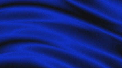 Luxury blue silk fabric texture background with soft wavy folds.
