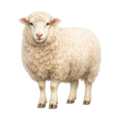 Fototapeta premium PNG Fluffy sheep standing alone.