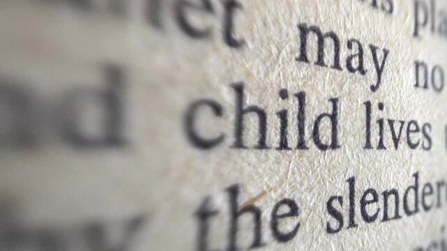 Close up of classified document dolly shot