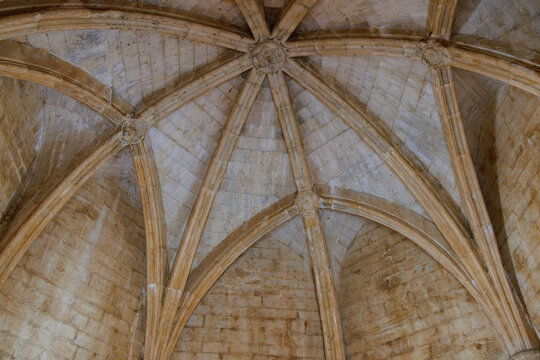 Estremoz Castle Inn gothic vaulted ceiling architecture in Portugal