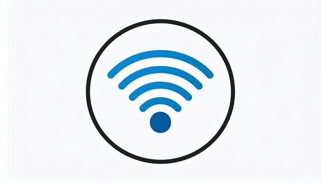 Wi-Fi signal icon inside circle