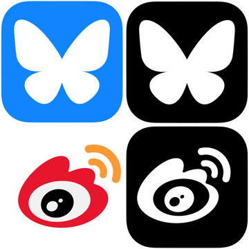 Bluesky Weibo Icons