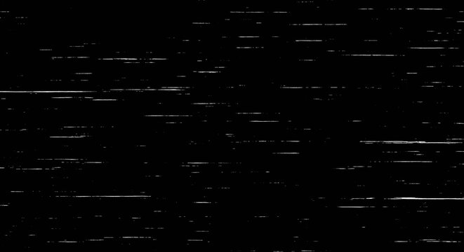 Abstract texture featuring white horizontal lines scattered across a solid deep black background