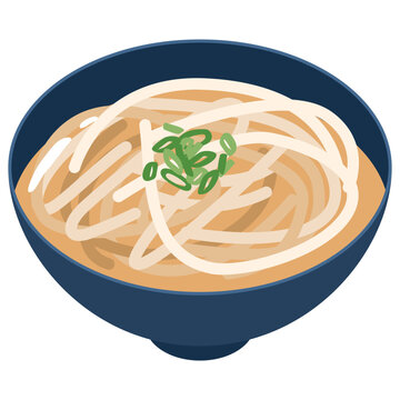 うどんのシンプルなイラスト素材