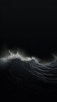 Wave dark wallpaper nature ocean black.