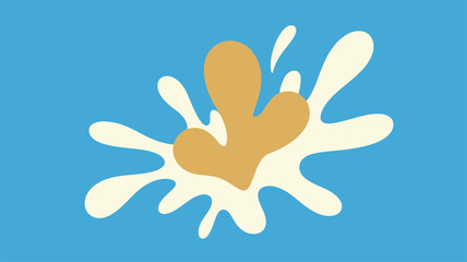 Obraz premium Milk Splash Brown Ginger Shape