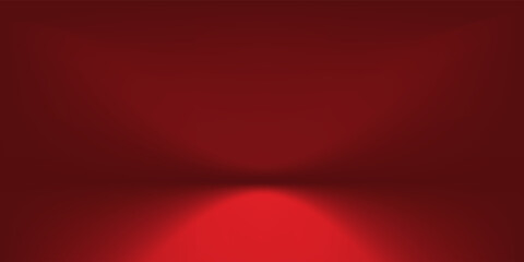 Obraz premium Luxury dark red studio background with elegant lighting effects and floor reflection for premium product presentation, automotive display, stage performance, and minimalist abstract wallpaper.