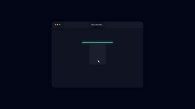 Market Trend Analysis Dashboard with Green Scanning Animation and Growth Percentage Index