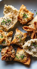 Fototapeta premium Delicious Assortment of Savory Fried Appetizers.