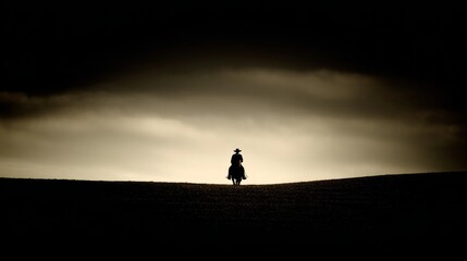 gaucho. A lone gaucho on horseback against the Pampas grasslands at sunset. inspiring travel planning, travel magazines, designed for outdoor magazines and nature guides.
