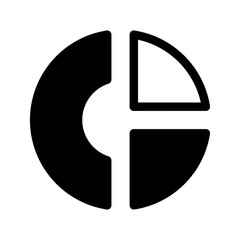 Donut Chart Icon Vector Symbol Design Illustration