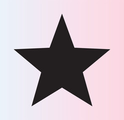 Obraz premium Simple bold fivepointed star shape isolated on transparent background