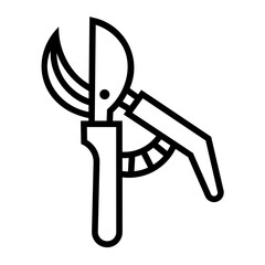 pruners Line Icon