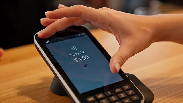 Paying with contactless payment on a card reader at a point of sale