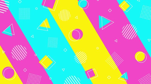 Pop and colorful stripe pattern and geometric background