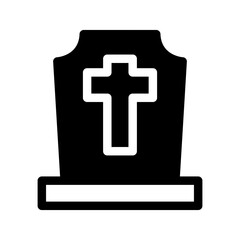 Obraz premium Gravestone Icon Vector Symbol Design Illustration