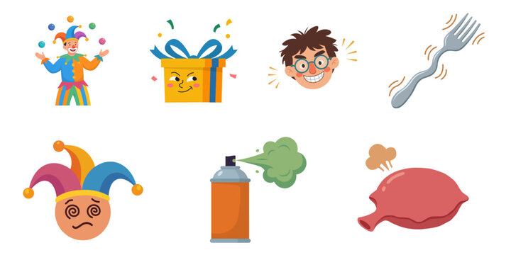 April Fools Day Prank Vectors