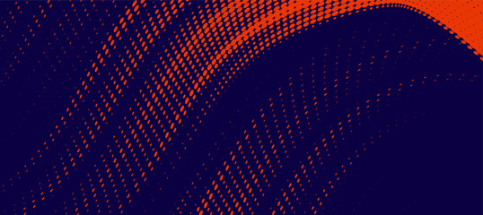 Obraz premium Abstract speed lines style orange color halftone banner design template, Eps 10.