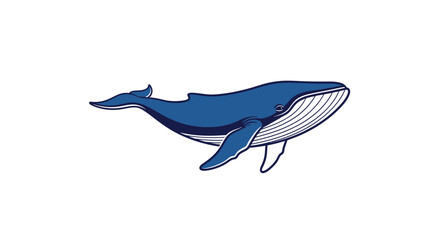 Majestic Blue Whale Illustration Vector Graphic for Marine Life and Conservation Design © Fajar