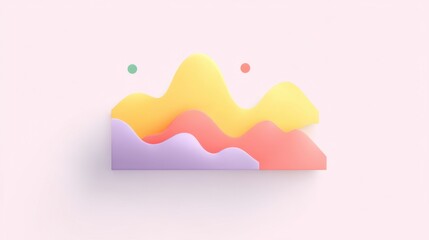 Vibrant Abstract Shapes with Soft Gradient Colors in Modern Design for Creative Projects and Backgrounds